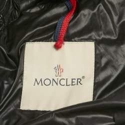 Pre Owned جاكيت مونكلير منفوخ صناعي أزرق كحلي مقاس صغير