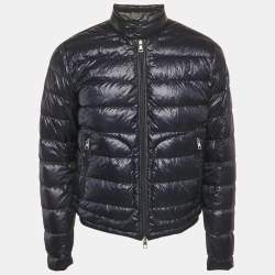 مملوكة مسبقًا Moncler Navy Blue Nylon Down Puffer Jacket M