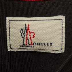 مملوكة مسبقًا Moncler Black Skier Embroidered Jersey T-Shirt L