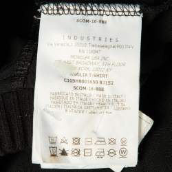 Pre Owned تي شيرت مونكلير X أوف-وايت بم طباعة سهم أسود ياقة مضلعة قطن مقاس كبير جدًا