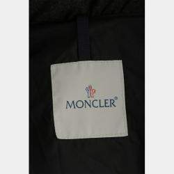 Pre Owned جاكيت مونكلير أسود ورمادي، أربوزير جيبوتو داون