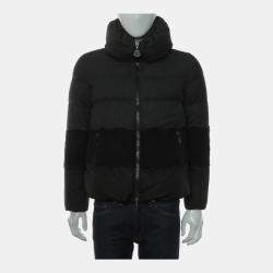 Pre Owned جاكيت مونكلير أسود ورمادي، أربوزير جيبوتو داون