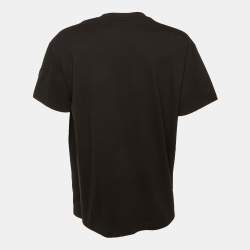 مملوكة مسبقًا Moncler Black Archivio Creativo Cotton Crew Neck T-Shirt XL