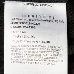 مملوكة مسبقًا Moncler Black Archivio Creativo Cotton Crew Neck T-Shirt XL