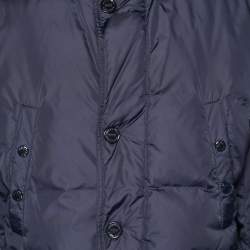 مملوكة مسبقًا جاكيت مبطن صناعي مونكلير أزرق كحلي مقاس كبير جداً جداً