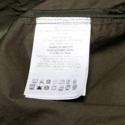 Pre Owned جاكيت مونكلير أخضر قطن وصناعي بغطاء رأس مخفي مقاس كبير جداً (اكس لارج)