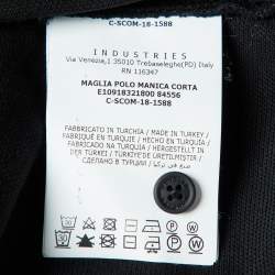 Pre Owned Moncler Black Pique Knit Polo T-Shirt XXL