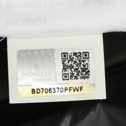 مملوكة مسبقًا سترة جيليه منفوخة من نايلون أسود مونكلر مقاس متوسط (ميديم)