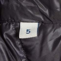 Pre Owned Moncler Navy Blue Nylon Quilted Charbonnel Down Jacket XXL