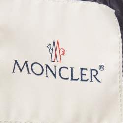 Pre Owned Moncler Navy Blue Nylon Quilted Charbonnel Down Jacket XXL