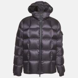 Pre Owned Moncler Navy Blue Nylon Quilted Charbonnel Down Jacket XXL