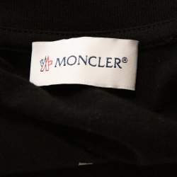 Pre Owned Moncler X Palm Angels Black Cotton Maglia Long Sleeve  T Shirt L