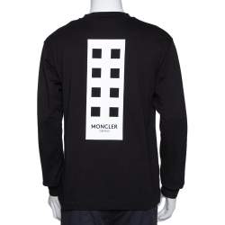 Pre Owned Moncler X Palm Angels Black Cotton Maglia Long Sleeve  T Shirt L