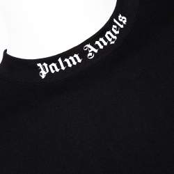 Pre Owned Moncler X Palm Angels Black Cotton Maglia Long Sleeve  T Shirt L