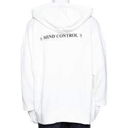 Pre Owned 8 Moncler x Palm Angels White Logo Print Cotton Oversized Hoodie S