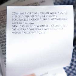 Pre Owned Moncler Grenoble Blue Logo Wool Cashmere Knit Jumper L