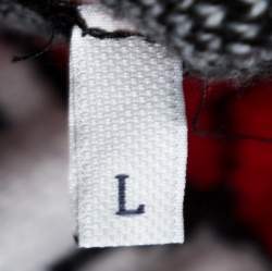 Pre Owned Moncler Grenoble Blue Logo Wool Cashmere Knit Jumper L