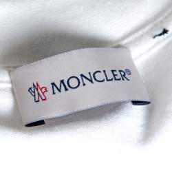 Pre Owned Moncler X Palm Angels White Graphic Print Cotton T-Shirt M