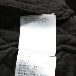 Pre Owned Moncler Grey Diamond Quilted Cotton Zip Front Hoodie L