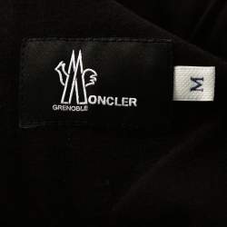 Moncler Black Knit Zipper Detail Pants M