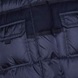 Moncler Navy Blue Down Quilted Wool Trim Blais Jacket 4XL