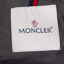 Pre Owned Moncler Grey Wool Puffer Jacket XXL