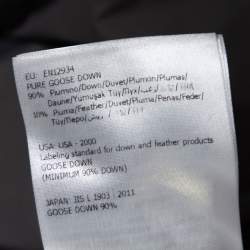 Pre Owned Moncler Grey Wool Puffer Jacket XXL