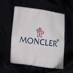 Pre Owned Moncler Navy Blue Down Quilted Picard Moto Jacket XXXL