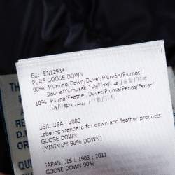 Pre Owned Moncler Navy Blue Down Quilted Picard Moto Jacket XXXL