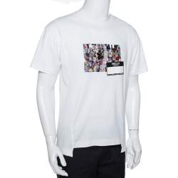 Pre Owned 8 Moncler X Palm Angels White Collage Print Cotton Crew Neck T-Shirt S