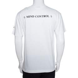 Pre Owned 8 Moncler X Palm Angels White Collage Print Cotton Crew Neck T-Shirt S