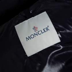 Moncler Navy Blue Wool Down Quilted Republique Jacket XXL