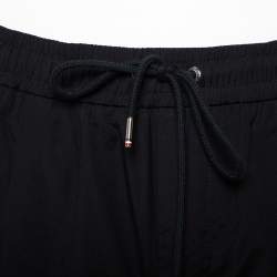 Moncler Black Cotton Drawstring Detail Pants XL