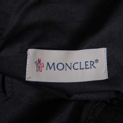 Moncler Black Cotton Drawstring Detail Pants XL
