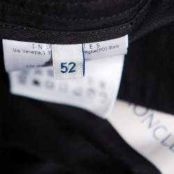 Moncler Black Cotton Drawstring Detail Pants XL