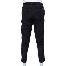 Moncler Black Cotton Drawstring Detail Pants XL