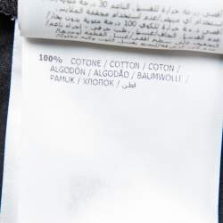 Pre Owned Moncler Black Cotton Applique Detail Crewneck T-Shirt L