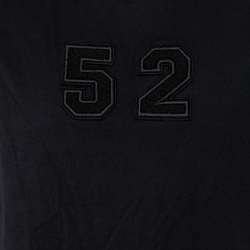 Pre Owned Moncler Black Cotton Applique Detail Crewneck T-Shirt L