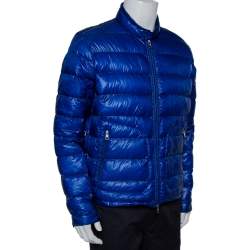 Moncler Blue Synthetic Quilted Acorus Jacket XXL