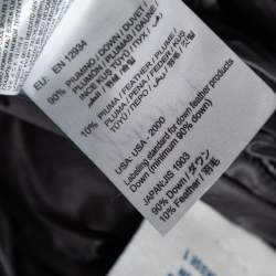 Pre Owned Moncler Black Quilted Synthetic Hooded Zin Jacket XS