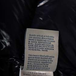 Pre Owned Moncler Midnight Blue Synthetic Quilted Sleeveless Hooded Lacet Gilet L