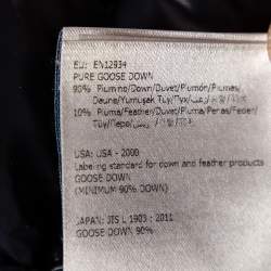 Pre Owned Moncler Midnight Blue Synthetic Quilted Sleeveless Hooded Lacet Gilet L