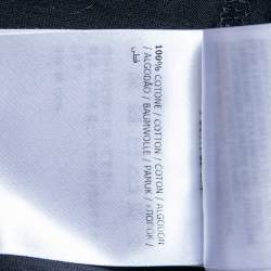 Pre Owned Moncler Navy Blue Cotton Logo Patch Detail T-Shirt S