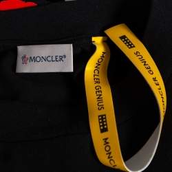 Pre Owned Moncler X Palm Angels Black Cotton Logo Embossed Long Sleeve T-Shirt L