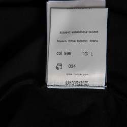 Pre Owned Moncler X Palm Angels Black Cotton Logo Embossed Long Sleeve T-Shirt L