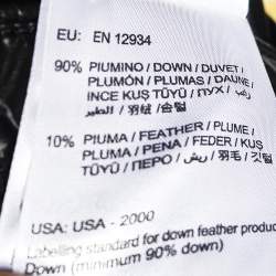 Pre Owned Moncler Black Coyote Fur Trim Hubert Puffer Jacket L