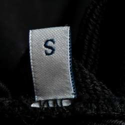 Pre Owned Moncler Black Dumbbell Embroidered Cotton Crew Neck Sweatshirt S