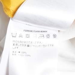 Pre Owned Moncler White Cotton Side Zipper Detailed Crew Neck T-Shirt S