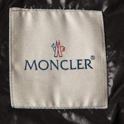 Moncler Grey Quilted Synthetic Zip Front Jacket M
