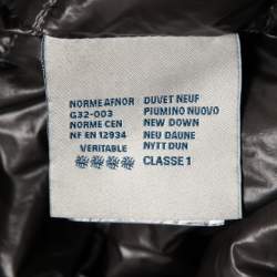 Moncler Grey Quilted Synthetic Zip Front Jacket M